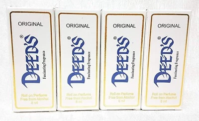 Almas Deed's Perfume Roll On Original Pocket Body Spray Fragrance 8ML Lot de 4