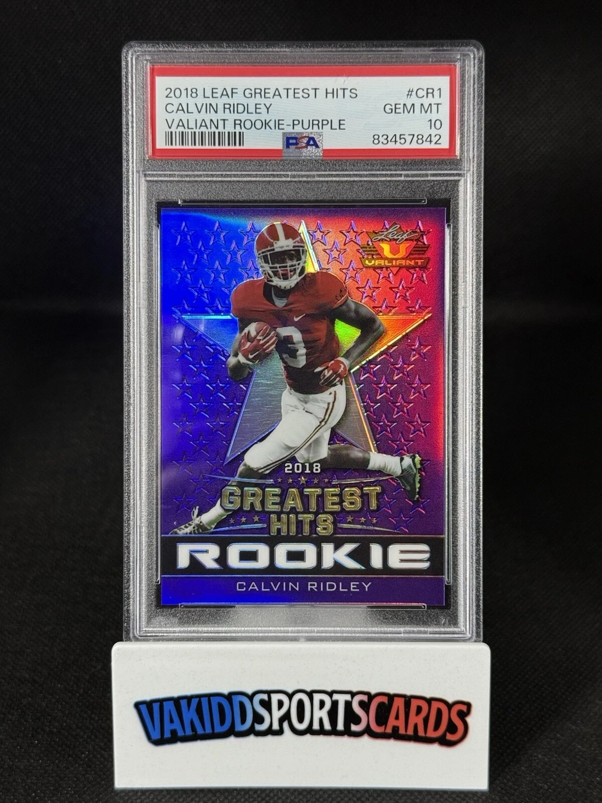 Calvin Ridley Leaf Greatest Hits Valiant Rookie #CR1 Purple