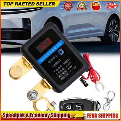DC 12V Main Power Switch Black 260A Automobile Battery Remote Disconnect Switch