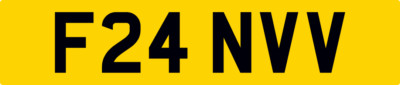   FRAN FRANK FRANCIS FRANCO FRANN 3X3 PRIVATE REGISTRATION NUMBER PLATE F24 NVV