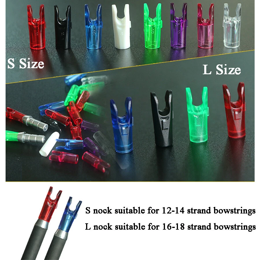 50X Archery Arrow Nocks Aluminum Pin Needles Plastic Tails Set Arrow Shaft DIY - Image 4 of 4