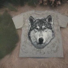 Liquid Blue T Shirt Gray Wolf 2015 Nature Tee AOP