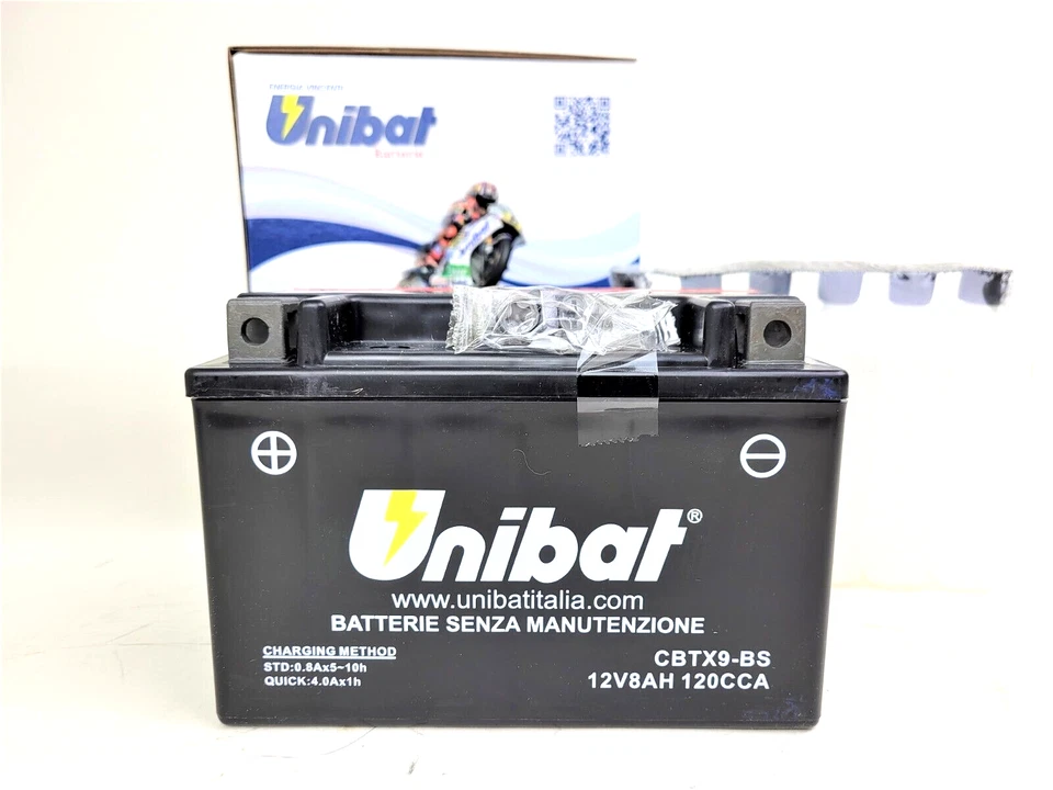 BMW S1000XR 2015-23 AGM BATERÍA REPUESTO SIN MANTENIMIENTO YTX9-BS UNIBAT 8AH Foto 3 de 4