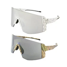Global Vision Astro Safety Sunglasses ANSI 2pack White Frame w/Flash Mirror