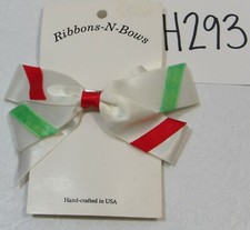 Ribbon Bow Barrette Hair Clip Christmas Vintage New