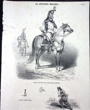 Lithographie Die Magische Laterne Nr. 17 Öffentliche Freude Von Cham