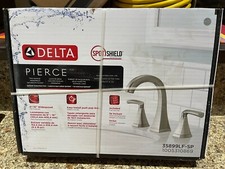 NEW Delta Pierce Two Handle Bathroom Faucet in Brushed Nickel 35899LF-SP