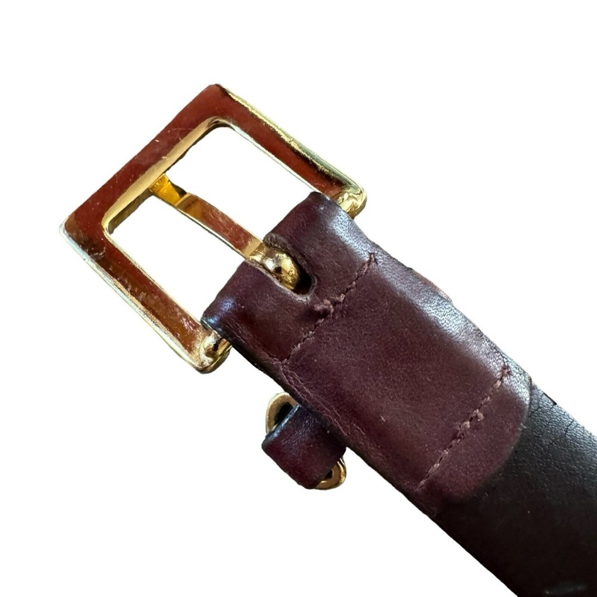 Small Calvin Klein Chocolate Brown Leather Belt Gold Buckle NEW Buy Calvin Klein Jeans Men Black And Brown Logo Buckle  main image 4