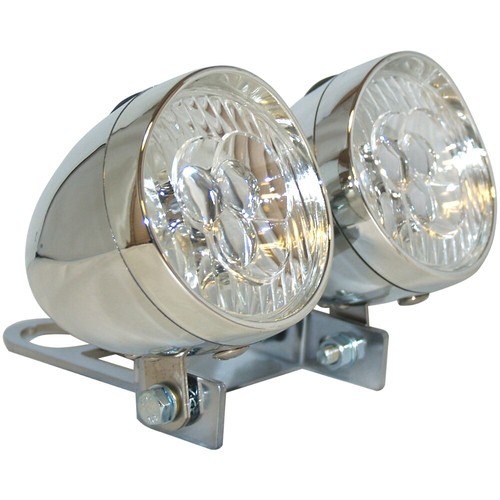 CYCLE BIKE CHROME LED HEADLIGHT | eBay