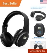 Rechargeable FM Radio Headphones - Wireless Over-Ear Headset for Outdoor Fun