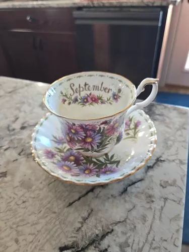 Royal Albert Bone China England Flower Of The Month Tea Cup 1970 September