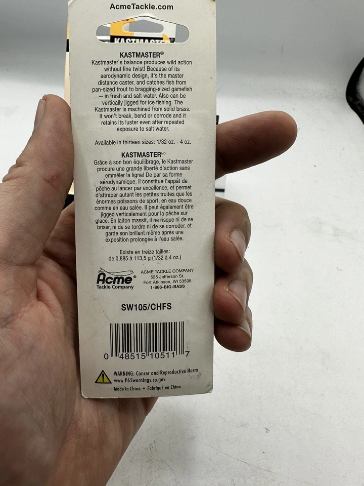 3 señuelos acme kastmaster plantillas cuchara jigging fundición 1/8 oz cromo fluorescente cuerda Foto 3 de 3