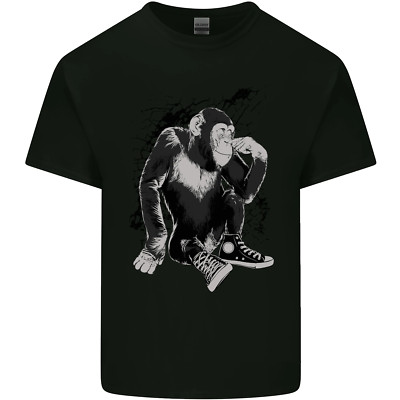 Chilled Out Schimpanse Affe Herren Baumwolle T-Shirt Tee Oberteil