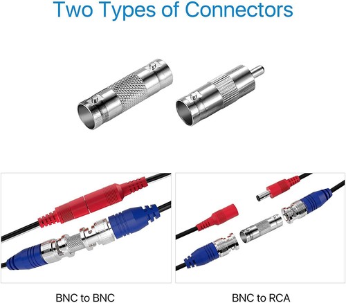 ZOSI 4 PIEZAS 60 FT 18M CCTV Cámara de Seguridad Video Alimentación BNC Cables de Cable para DVR - Imagen 7 de 8