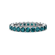 TriJewels London Blue Topaz Common Prong Eternity Ring 14K Gold JP:173487