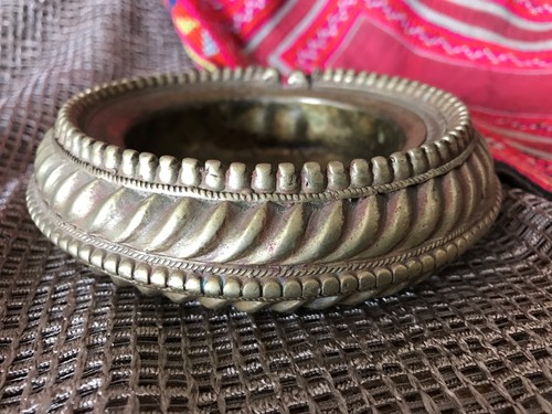 Old North Indian Silver Plated Bracelet Change Bowl …beautiful accent piece - Picture 3 of 6