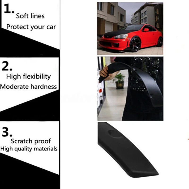 For Toyota Corolla 3.5" Flexible Car Fender Flares Extra Wide Body Wheel Arches - image 4 of 4