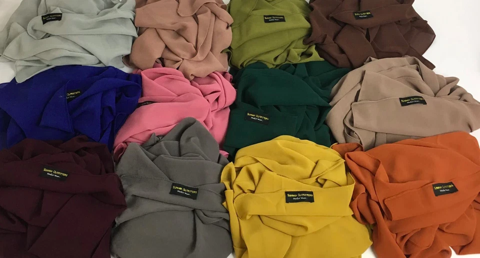 Maxi bufanda de hiyab de gasa de calidad premium cubierta para la cabeza musulmana 180x70 - 180x85 cm Foto 2 de 3