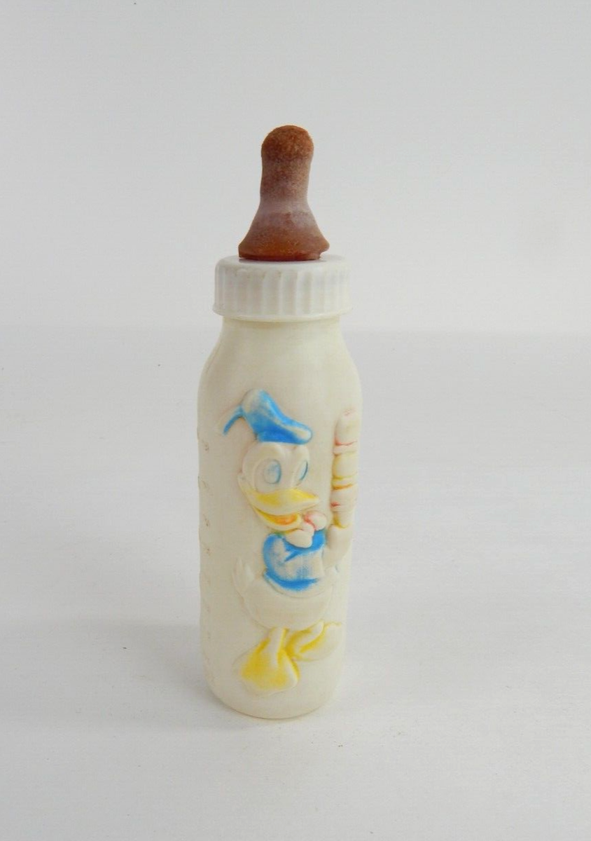 Vintage 1984 Evenflo Plastic Baby Bottle Walt Disney - Donald Duck Vintage 1984 Evenflo Plastic Baby Bottle Walt Disney - Donald Duck