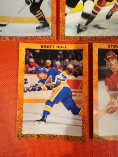 LOT DE 5 CARTES Wayne Gretzky, Mario LeMieux, Steve Yzerman & Brett Hull Orange - Photo 7 sur 8