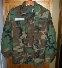 1985 US Military M-65 Field Jacket Woodland Camo Cold Weather Coat X-Small Short