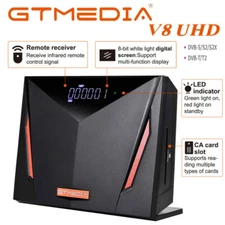 4K UHD FTA DVB-S2/S2X/T2/ATSC-J.83B Satellite TV Receiver Twin Tuner Decoder Box