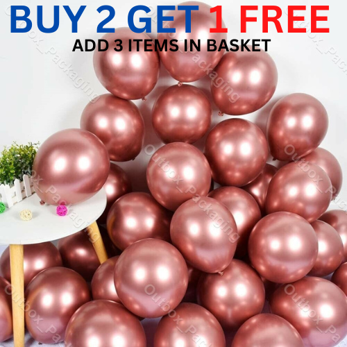 5" 10" 100 CHROME BALLOONS METALLIC LATEX PEARL Helium Baloons Birthday Party UK - Picture 17 of 32