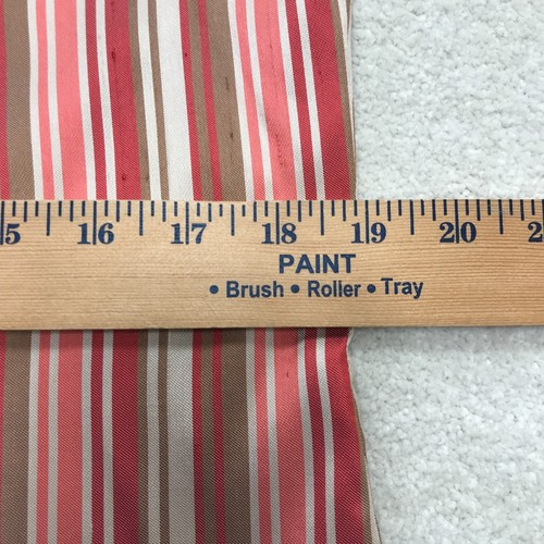 Vintage Silk Blouse Womens 10 Red Tan Pink Alfani Striped Office Classic - Picture 13 of 18