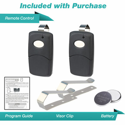 2x For Linear/MultiCode Gate Remote Control Opener 1089/3089/3070/3060 Black