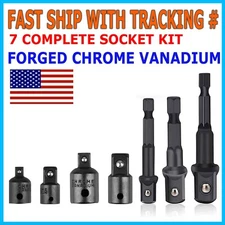 Drill Impact Adapter Reducer Extension Set Socket Driver Wrench 1/2 3/8 3/4 Tool