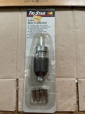Tri Star 5 In 1 Multi-Driver Fits 1/4” Or Larger Drills 4 Heavy Duty Bits LOOK !