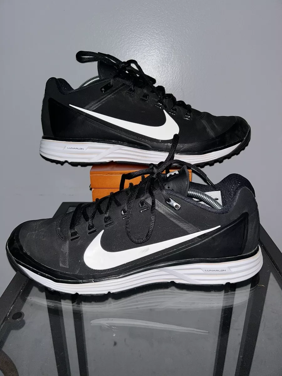 Nike Lunarlon Men s Black White Athletic Shoes 880262 010 Size 12