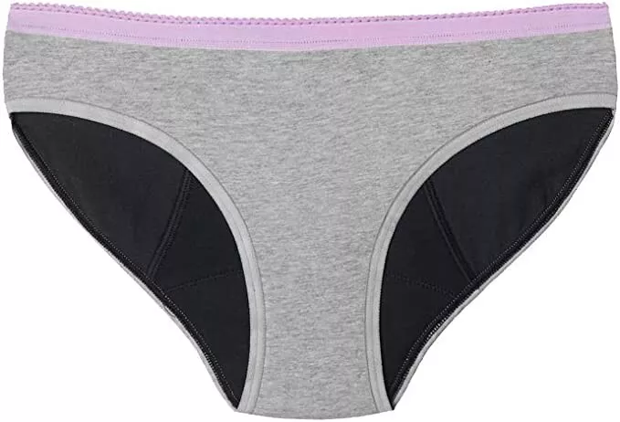 Thinx (BTWN) Bikini Period Underwear for Teens Cotton Size 11-12 Gray