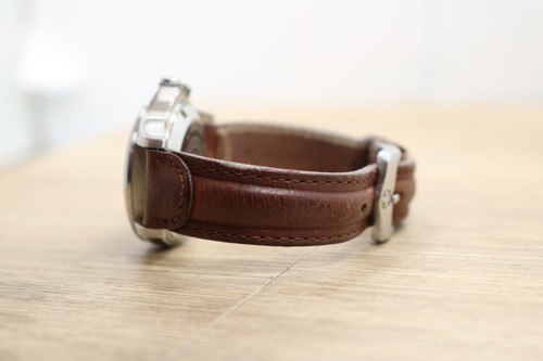WENGER WOMEN'S SMT DESIGN WATCH BROWN LEATHER SWISS 093.0462 DAY NEW BATT - Picture 2 of 6