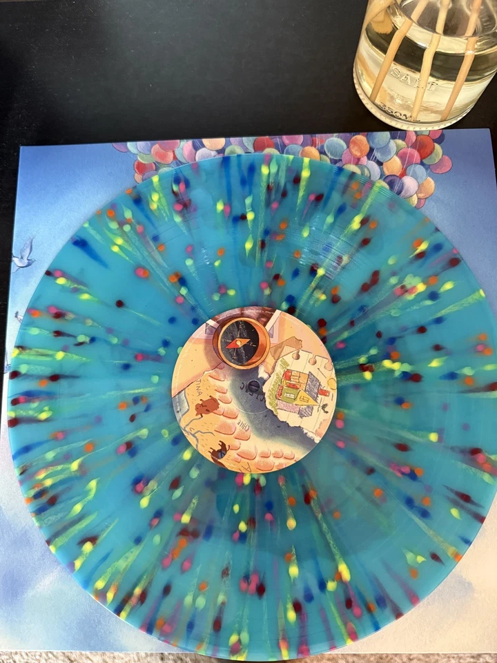 UP MONDO BLUE SPLATTER Vinyl Original Motion Picture Soundtrack 2LP Pixar USED - Image 4 of 4