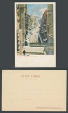 Malta Old Colour UB Postcard Valletta Strada Levante Maltese Street Scene Bridge