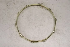 World Max 14" Brass Plated Steel Batter Side Drum hoop 10 lug