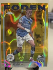 2024-25 Topps Chrome UEFA Phil Foden /50 Gold Lava Refractor Manchester City