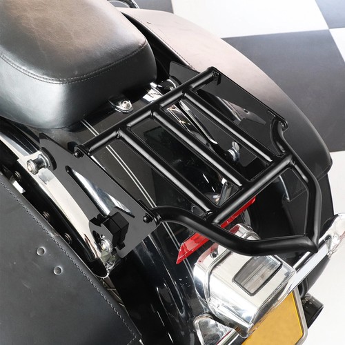 OUMURS Detachable Two-Up Luggage Rack For Harley Touring 2009-2024 – Road King, Street Glide, Black Chrome