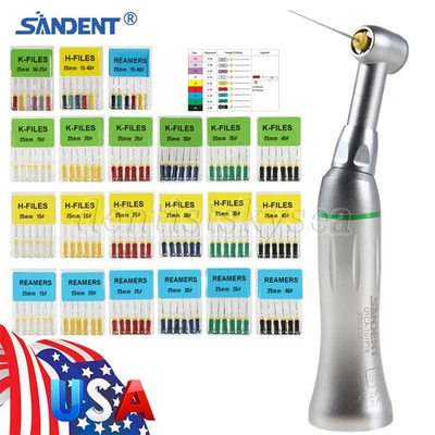 SANDENT Dental 10:1 Endo Contra Angle Handpiece Reciprocating / Files Hand Use 25mm File