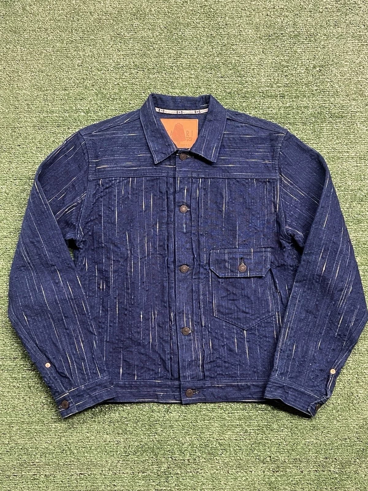Studio D'Artisan Size 40 Kasuri Denim Indigo Hand Dyed Type 1 Jacket D4508 image 1