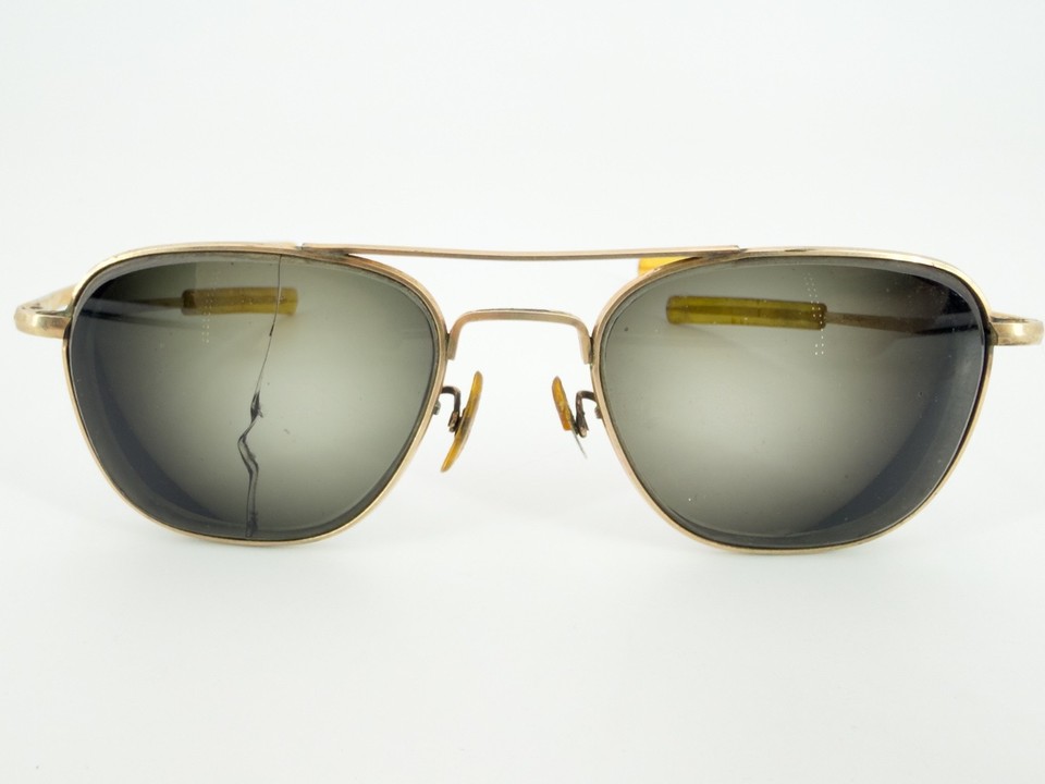 AO American Optical 1/10 12K GF Gold Aviator Eyeglasses FRAMES For ...