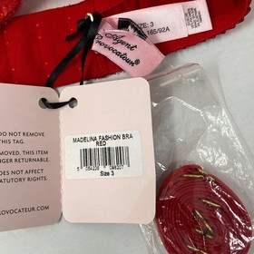 Agent Provocateur Madelina Red Polka Dot Fashion Bra AP3 Medium NWT