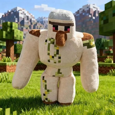 33cm Game Iron Golem Plush Doll Toy Soft Stuffed Anime Figure Collection Doll