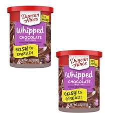 2 Pack  Duncan Hines Whipped Frosting, Chocolate 14 Oz