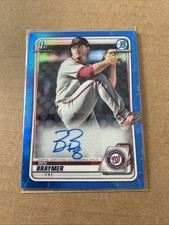 2020 Bowman Chrome Sapphire Edition - Prospect Autographs Ben Braymer...