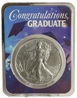 2026 1 oz Silver Eagle - With Congratulations Graduate Card, In TEP