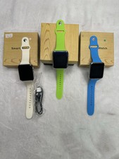 Smart Watches, White Blue, And Green With Camera Set Of 3