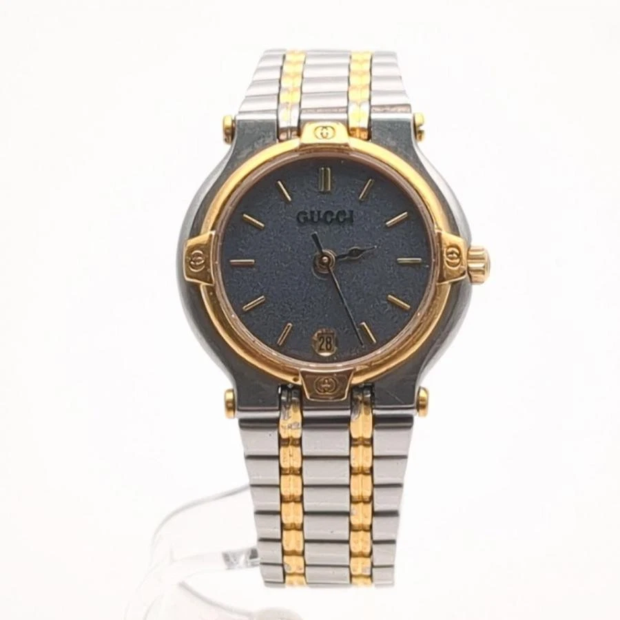 Orologio GUCCI 9000L Combi Belt Quadrante Nero Data Quarzo Donna Usatoria Batteriata