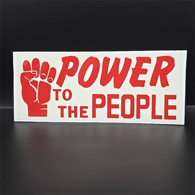 #ad POWER TO THE PEOPLE Vintage Style Decal Vinyl Sticker $4.78